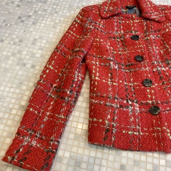 Retro 80s Pink Boucle Power Jacket - Picture 5 of 13